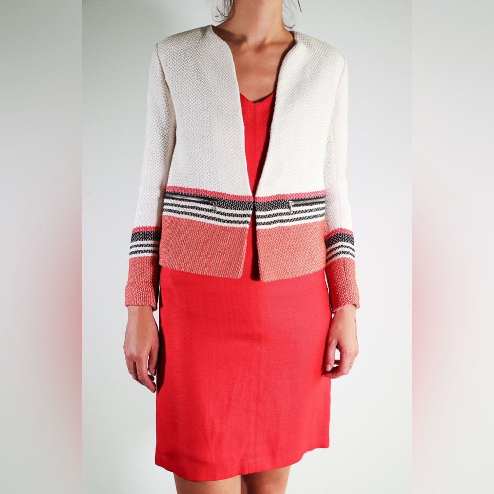SANDRO PARIS - COLOR BLOCKED JACKET - SIZE 38